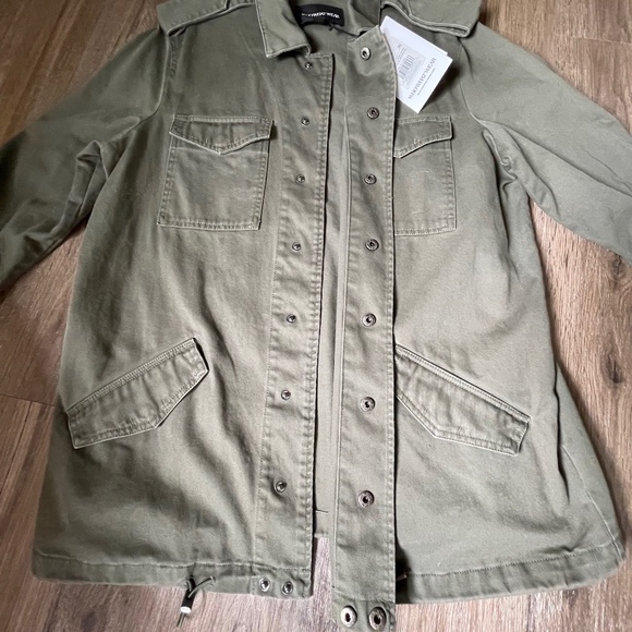 NWT Who What Wear Paris Green Utility Jacket Women's Large - Picture 14 of 16
